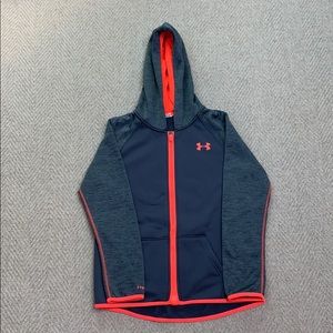 Girls Under Armour Zip-Up Hoodie (Storm1)